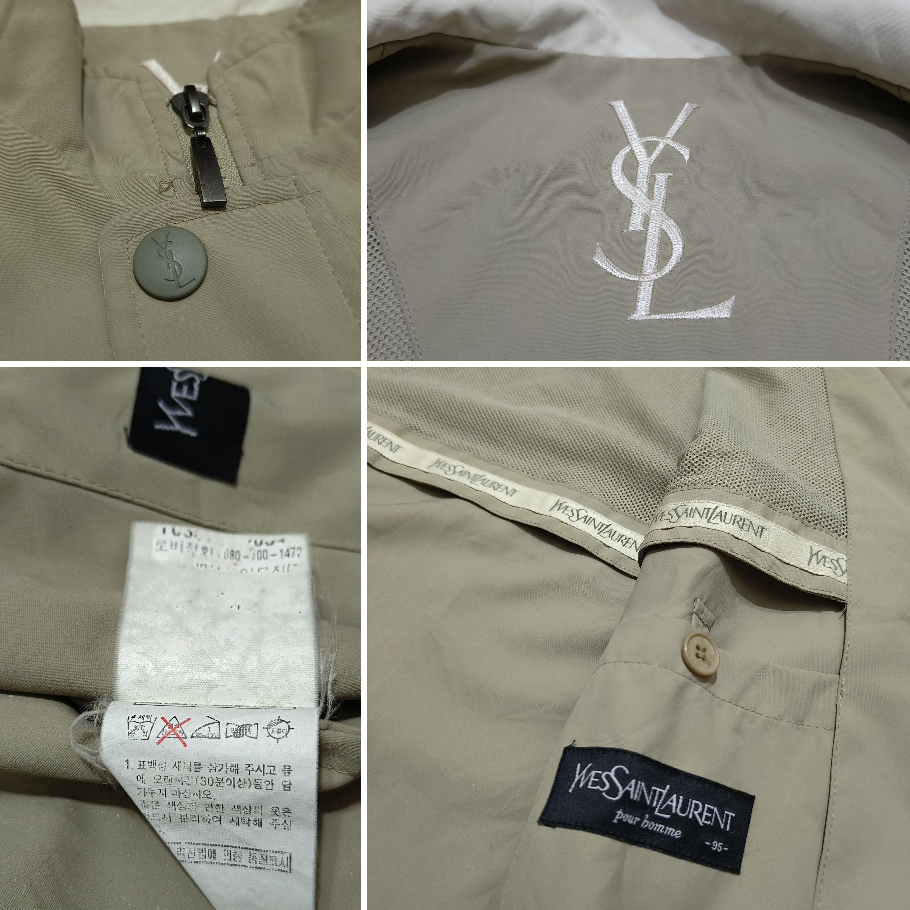 Vintage Yves Saint Laurent YSL Green Tea Color Jacket French