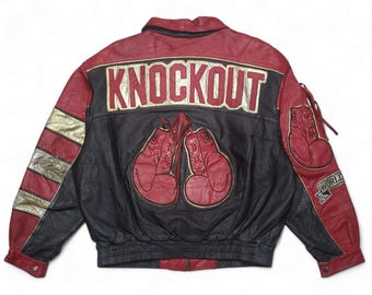 Vintage 90s BOXING KNOCKOUT World Champ by Pelle Cuir