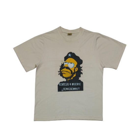 Vintage - Che Homero Guevara Cream Tee - The Simpsons - Size S