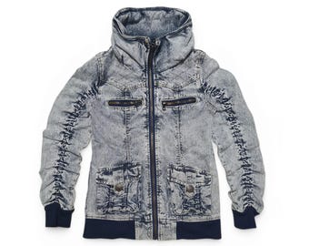 Vintage - DIG DEEP Acid Wash Denim Jacket - Japanese Streetwear