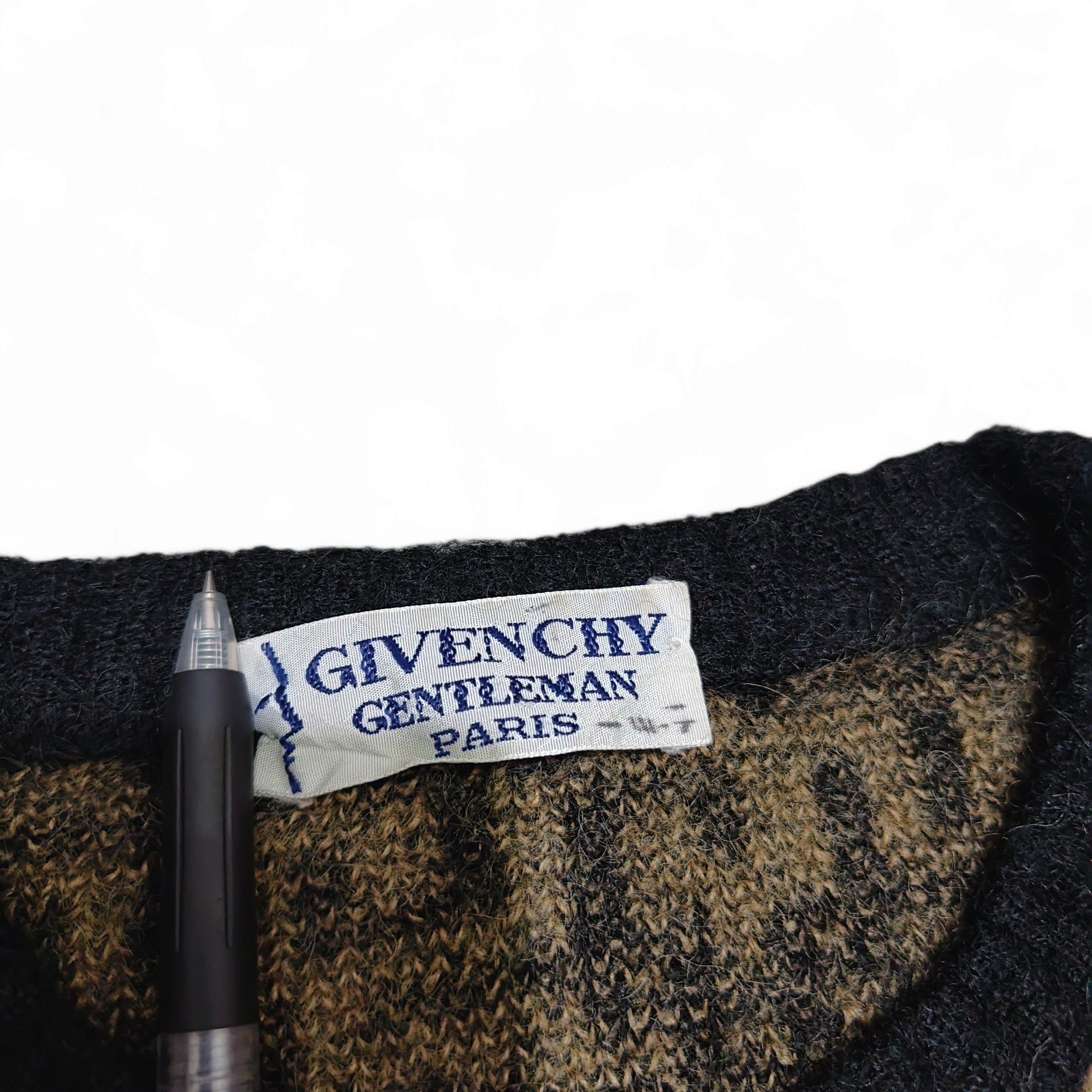 Vintage 70s Givenchy Knit Wool Mohair Givenchy Logo Motifs