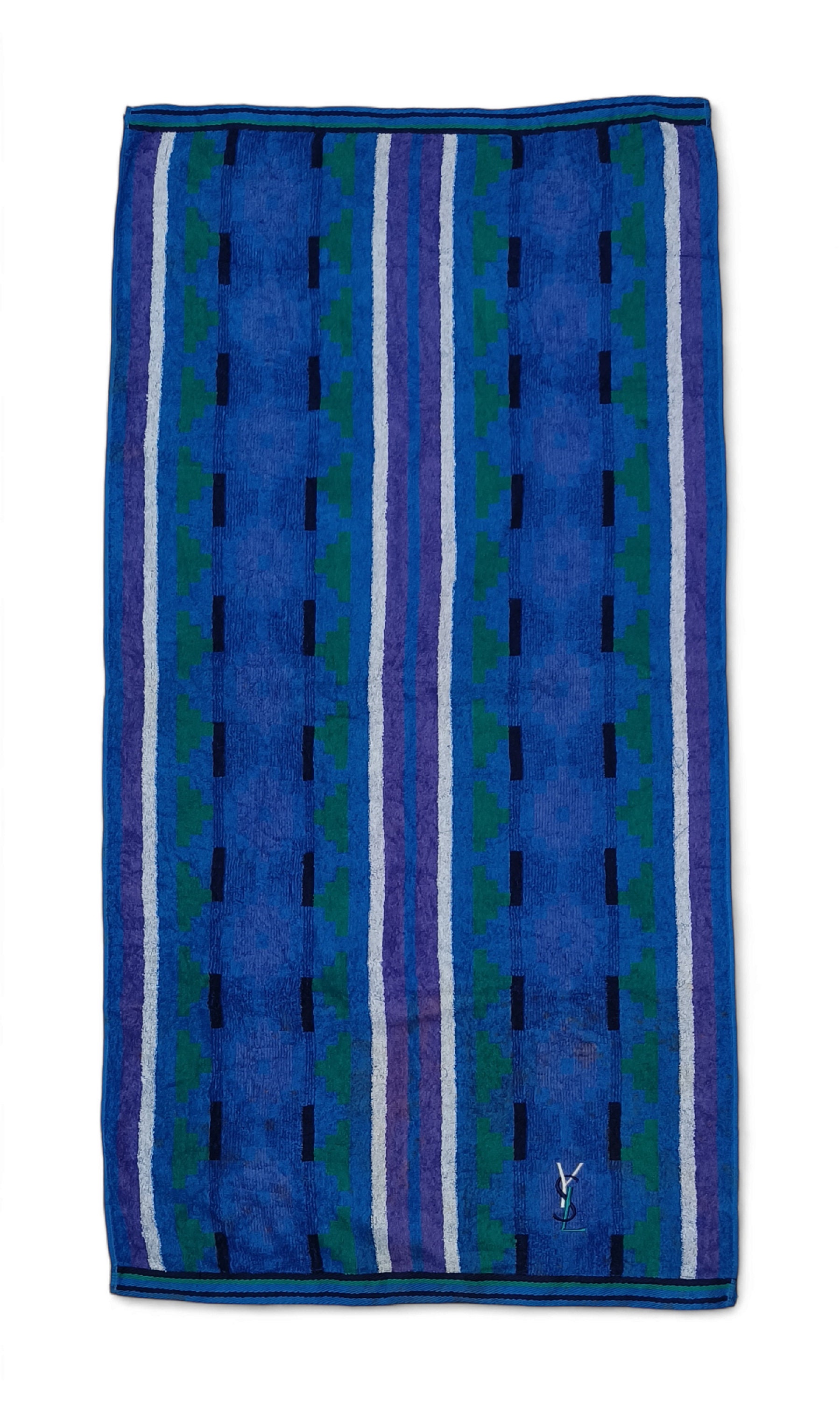 【SAINT LAURENT】cassandre striped towel ビーチタオル CASSANDRE striped towel in cotton | Saint Laurent | YSL PT