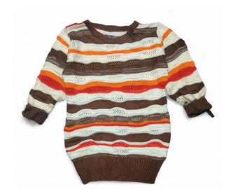 Vintage - 90s Cable Knit Acrylic Sweater - MY CLUB - Size S
