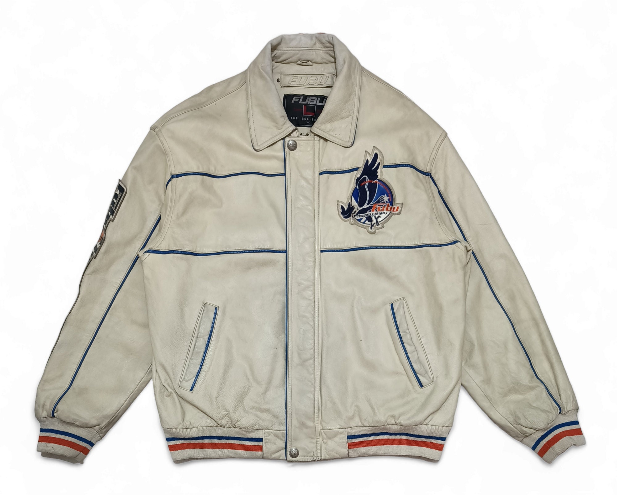 Collectors Very Rare Vintage 90s Fubu the Collection Embroidered Fubu Patch Hip Hop Rap Streetwear Cream Genuine Leather Jacket Size 100 - Etsy Canada Collectors Very Rare Vintage 90s Fubu the Collection Embroidered Fubu Patch Hip Hop Rap Streetwear Cream Genuine Leather Jacket Size 100 - Etsy Canada