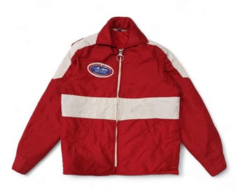Vintage 60er Jahre NHRA Dragon Racing Hot Rod Bowlers Team Jacke