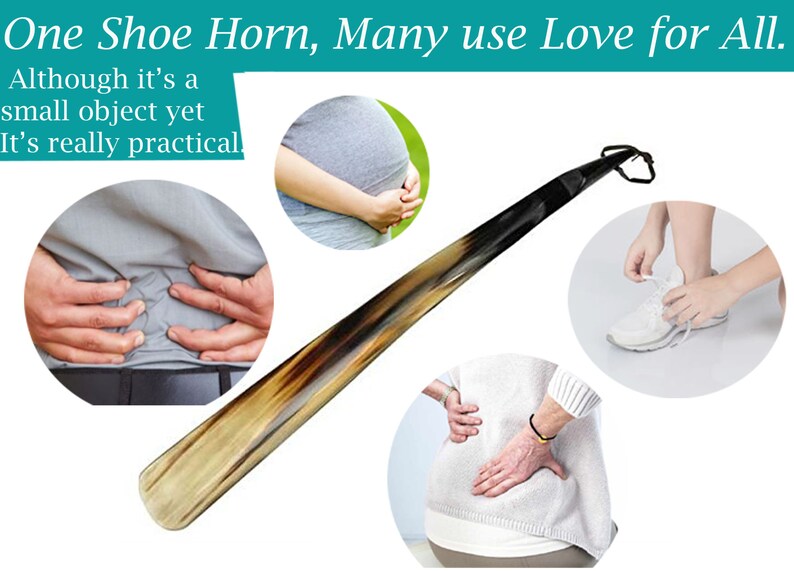 Buy Shoe Horn Made With Real Horn Handmade. Home or Travel Use. Online