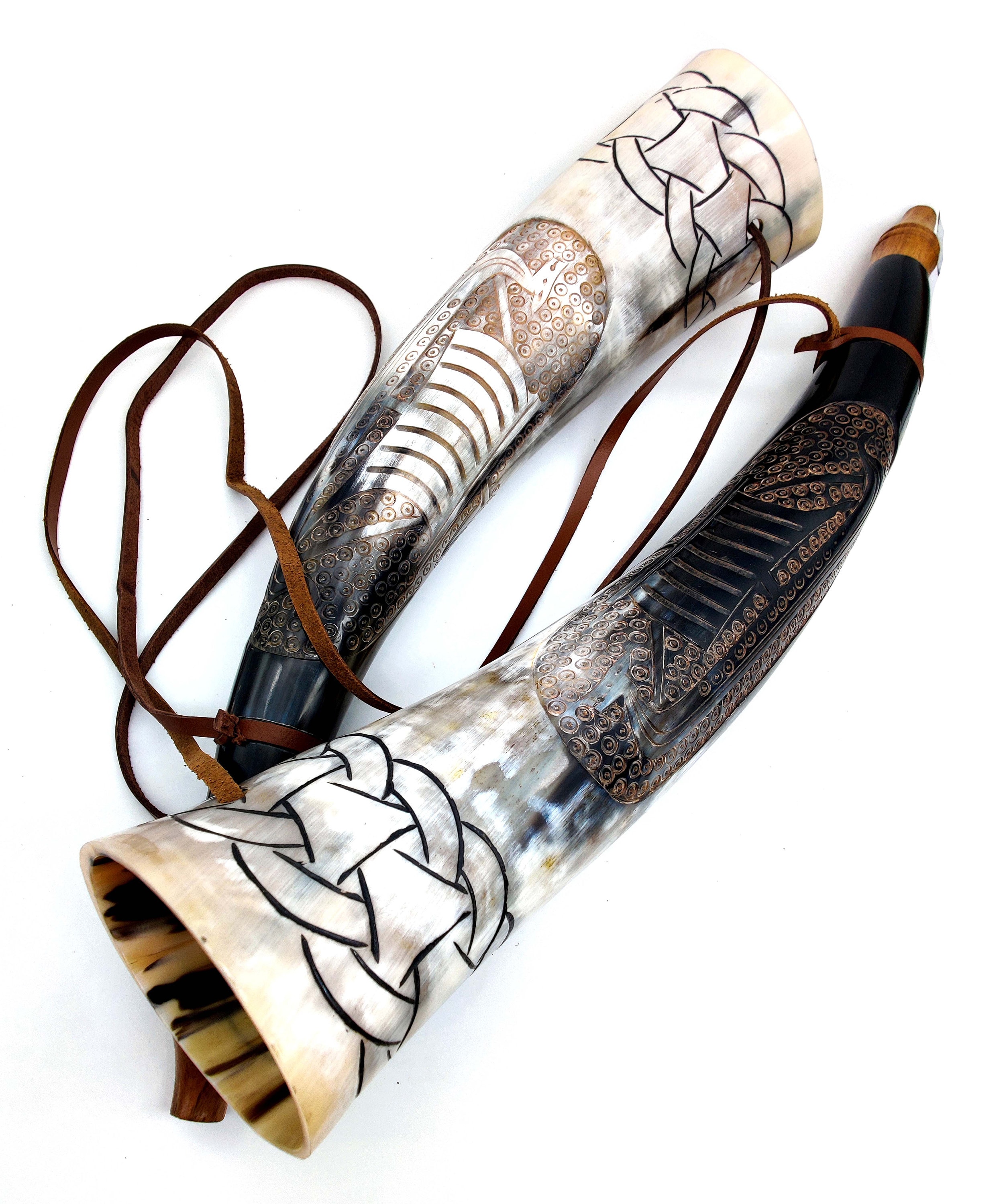 Viking War Horn 16 Genuine Oxhorn Battle Trumpet Etsy