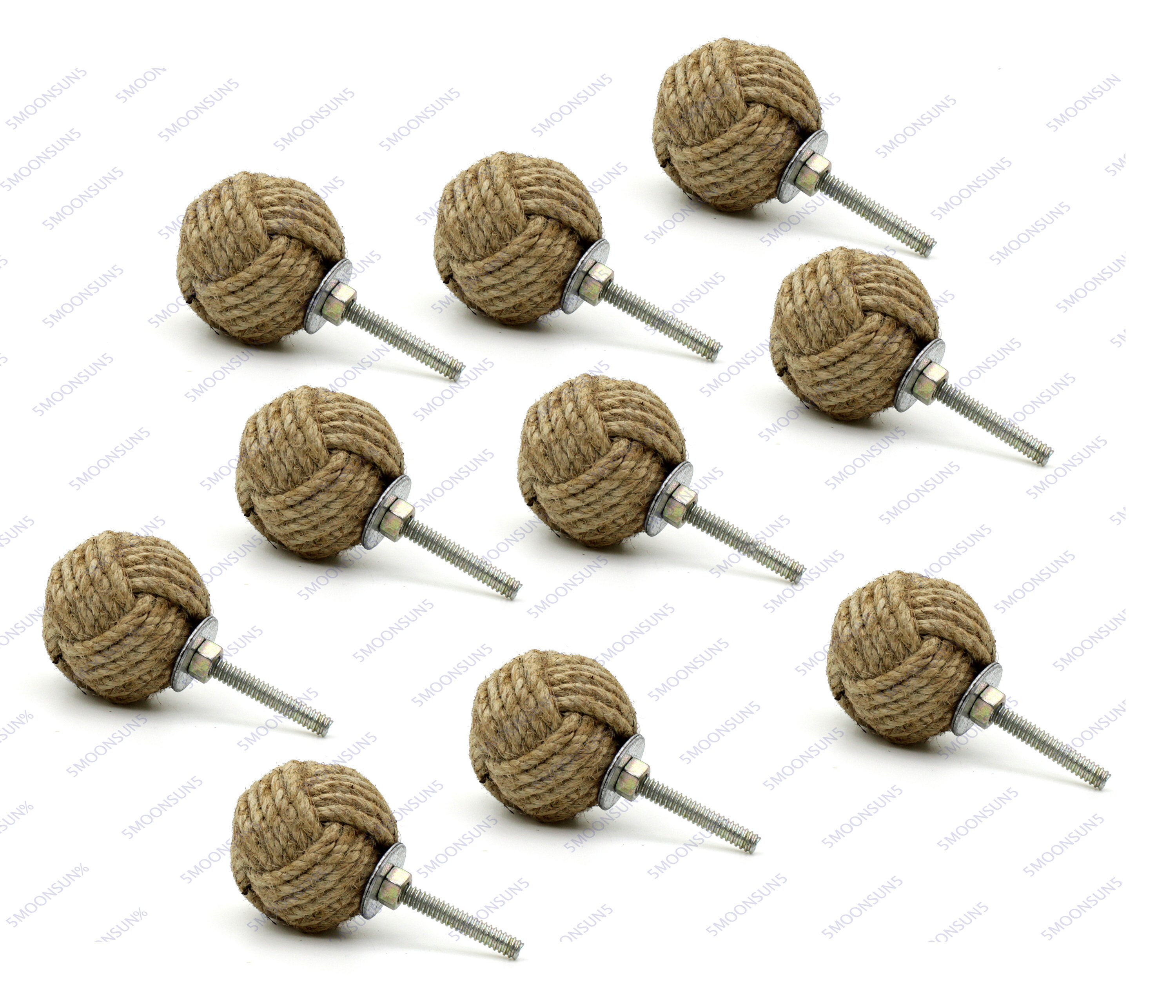5MoonSun5's Jute Rope Knobs Drawer Pulls for Etsy