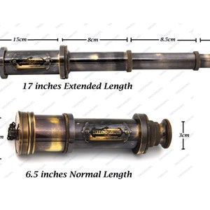 Brass Pirate Spyglass - Collapsible Hand Telescope, Vintage Decor, Gifting For Kids & Travellers, Collectible 6