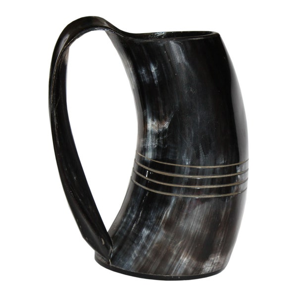 Viking Drinking Horn Mug Handcrafted - Game of Thrones Heroes With This Large Ale Stein - Great Craftsmanship A Perfect Present For Real Men