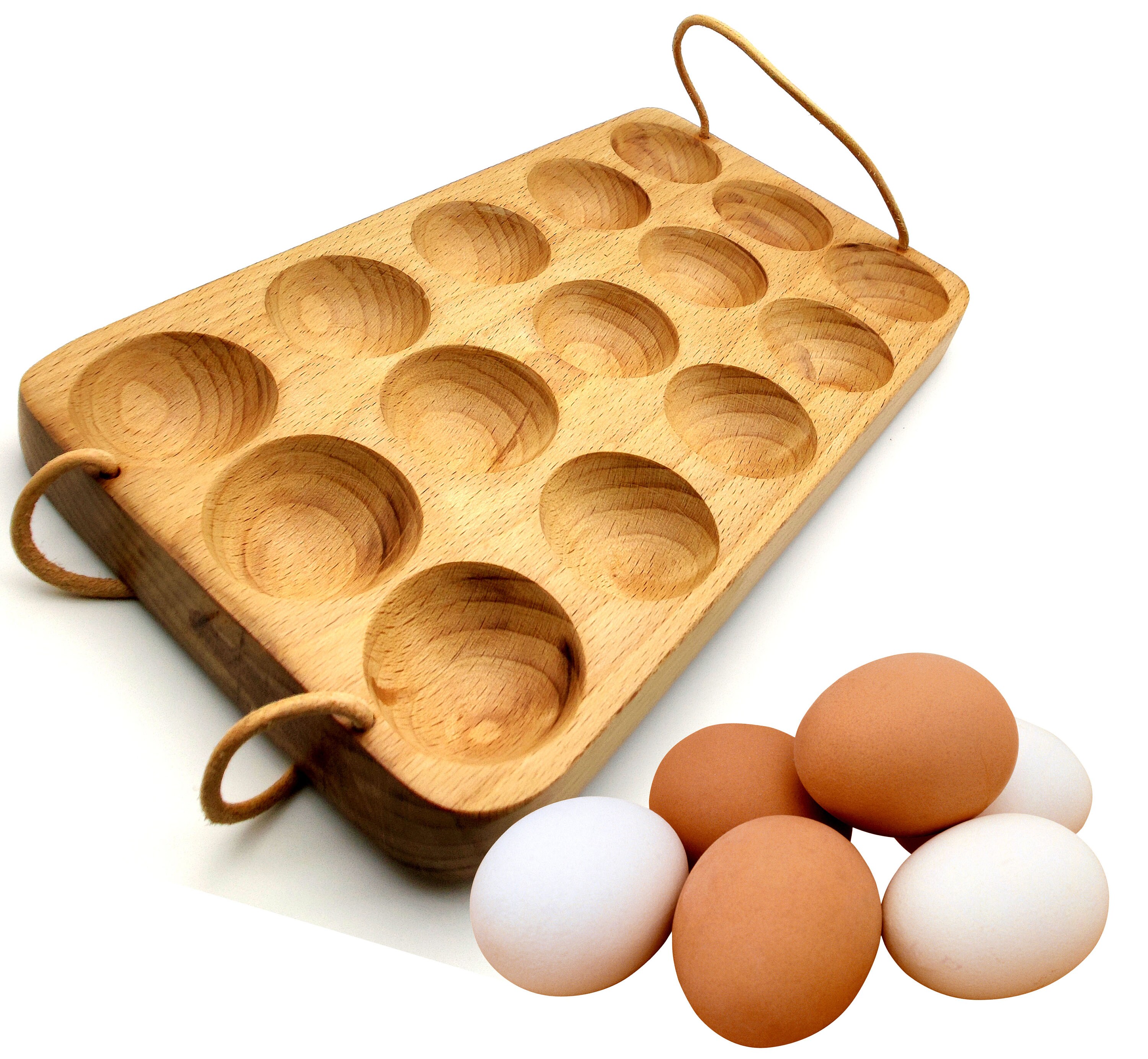 Handmade Egg Tray Wooden Egg Holder For 15 Eggs Usable in Etsy