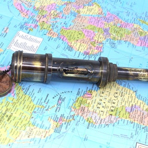 Brass Pirate Spyglass - Collapsible Hand Telescope, Vintage Decor, Gifting For Kids & Travellers, Collectible 6