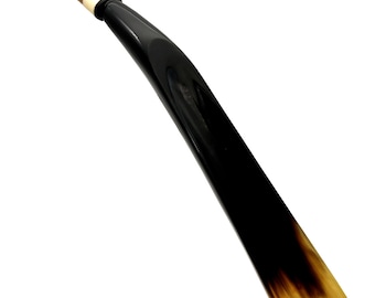 Shoehorn fait avec corne authentique et os Long Handle 17 » pour les personnes âgées, handmade Durable Shoehorn pour hommes, femmes, enfants, cadeau de grossesse