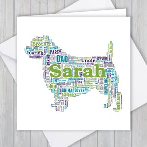 Norfolk Terrier, personalizado, tarjeta de felicitación de cumpleaños, recuerdo de agradecimiento único, esposa, esposo, mamá, papá, hijo, hija, amigo, paseador de perros