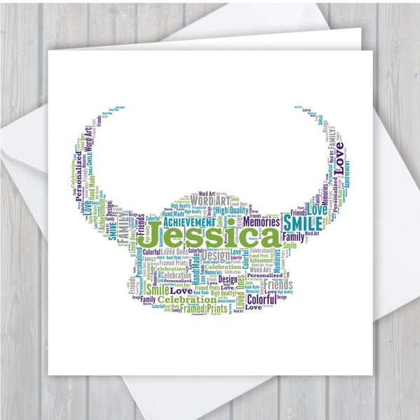 Personalized Viking Helmet greeting card. Add you own words to create a unique keepsake for your Son, Daughter, Mum, Dad or boyfriend