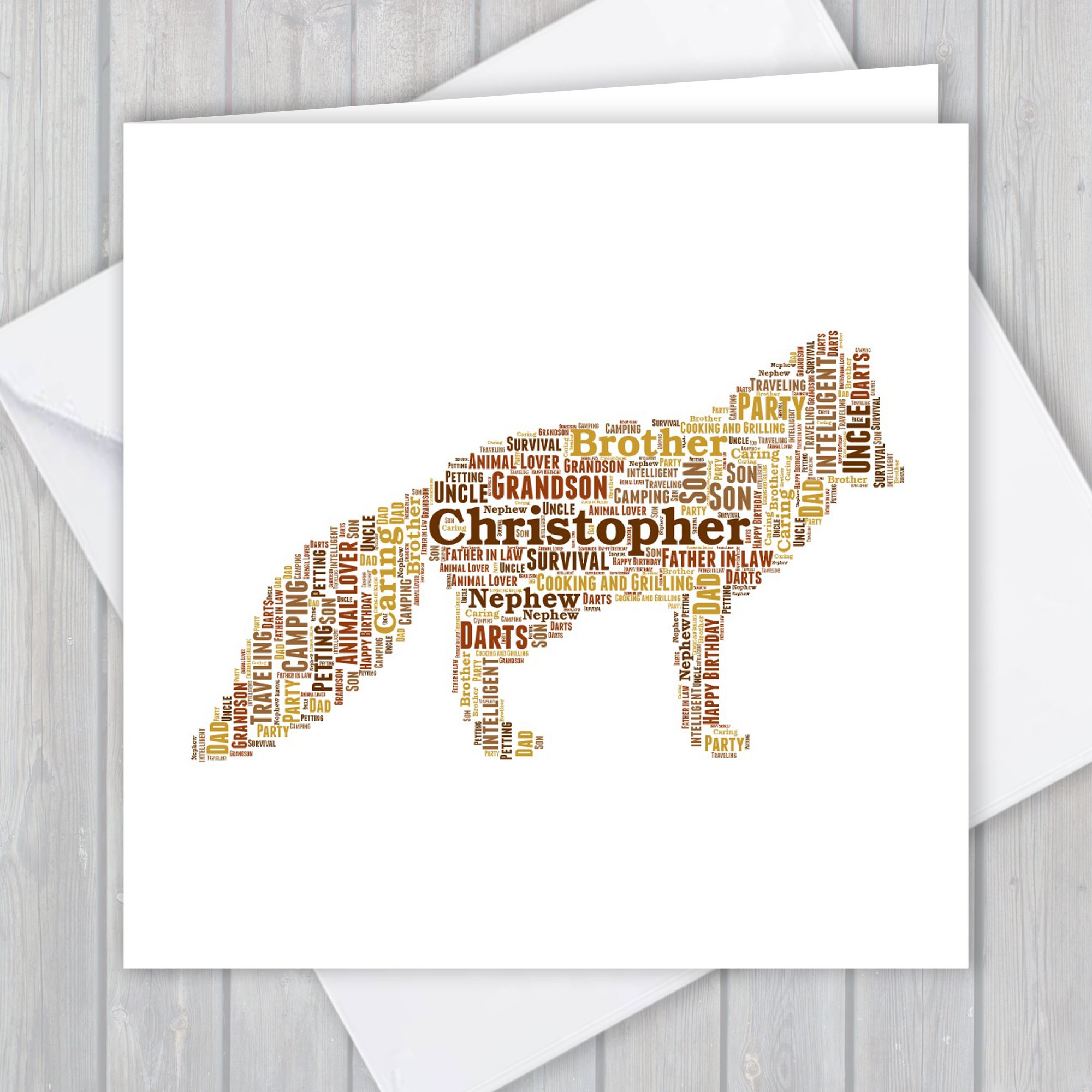 Personalized Arctic Fox Card: Unique Birthday Keepsake - Etsy