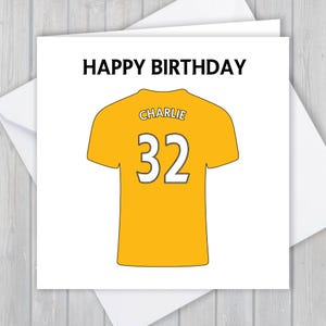 Fußball Geburtstagskarte, personalisiert, 21., 22., 23., 24., 25. Geburtstag, jeder Name & Alter, für Jungen, Mädchen, Kinder | Silber