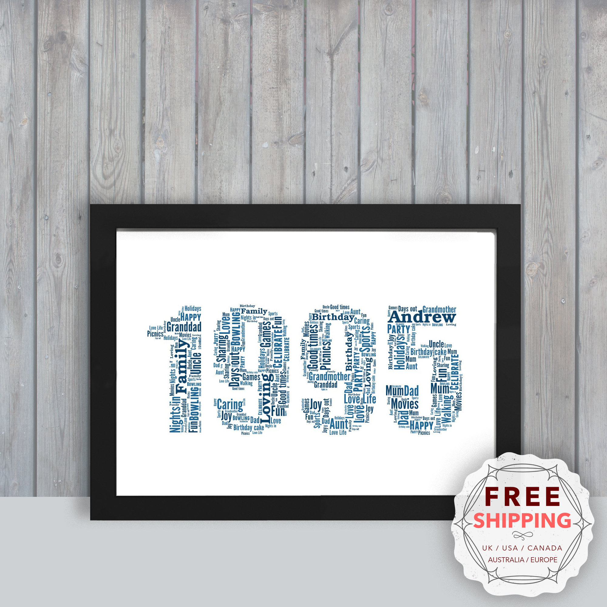 【専用】No.26053031 オーダー品です♫ Personalized 30th Birthday Word Art Print: 1995 Keepsake Gift