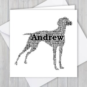 Vizsla húngaro, personalizado, cartão de felicitações de aniversário, lembrança de agradecimento exclusiva para esposa, marido, mãe, pai, filho, filha, amigo, passeador de cães