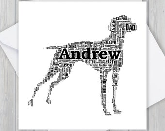 Ungarische Vizsla Karte: Personalisierte Geburtstag Danke Andenken GCD032
