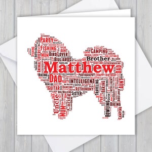 Chow Chow, Personalisiert, Geburtstagsgrußkarte, Einzigartiges Dankeschön, Andenken | Frau, Mann, Mutter, Vater, Sohn, Tochter, Freund, Hundeausführer
