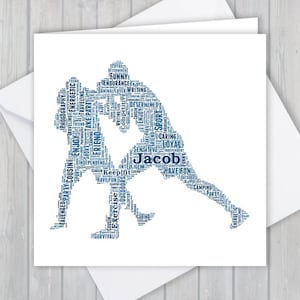 Biglietto di auguri di boxe personalizzato. Aggiungi le tue parole per creare un ricordo unico per tuo figlio, figlia, mamma, papà, fidanzato o fratello