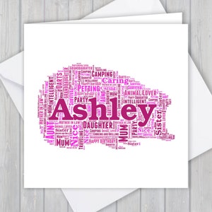 Erizo personalizado, tarjeta de felicitación de cumpleaños, aniversario único o recuerdo de agradecimiento / Esposa, Esposo, Mamá, Papá, Hijo, Hija, amigo,