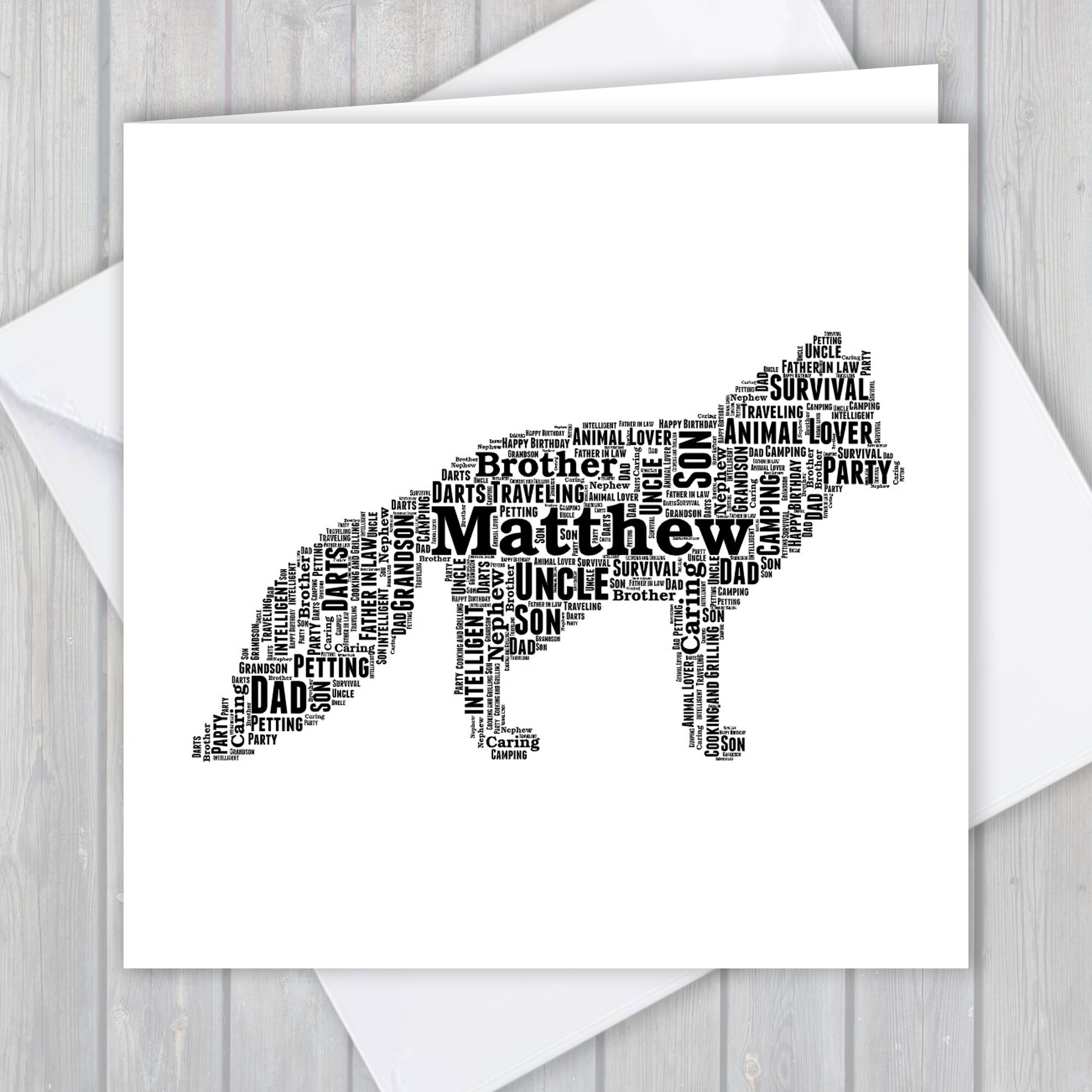Personalized Arctic Fox Card: Unique Birthday Keepsake - Etsy
