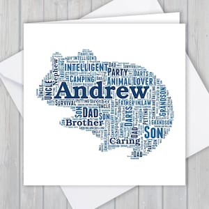 Personalised Hamster, Birthday greeting card, Unique anniversary or thank you keepsake | Wife, Husband, Mum, Dad, Son, Daughter, friend,