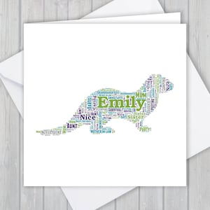 Lontra personalizada, cartão de aniversário, aniversário exclusivo ou lembrança de agradecimento | Esposa, Marido, Mãe, Pai, Filho, Filha, amigo,