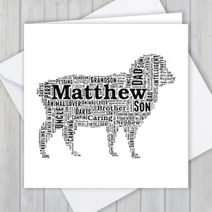 Ovelhas personalizadas, cartão de aniversário, aniversário exclusivo ou lembrança de agradecimento | Esposa, Marido, Mãe, Pai, Filho, Filha, amigo,