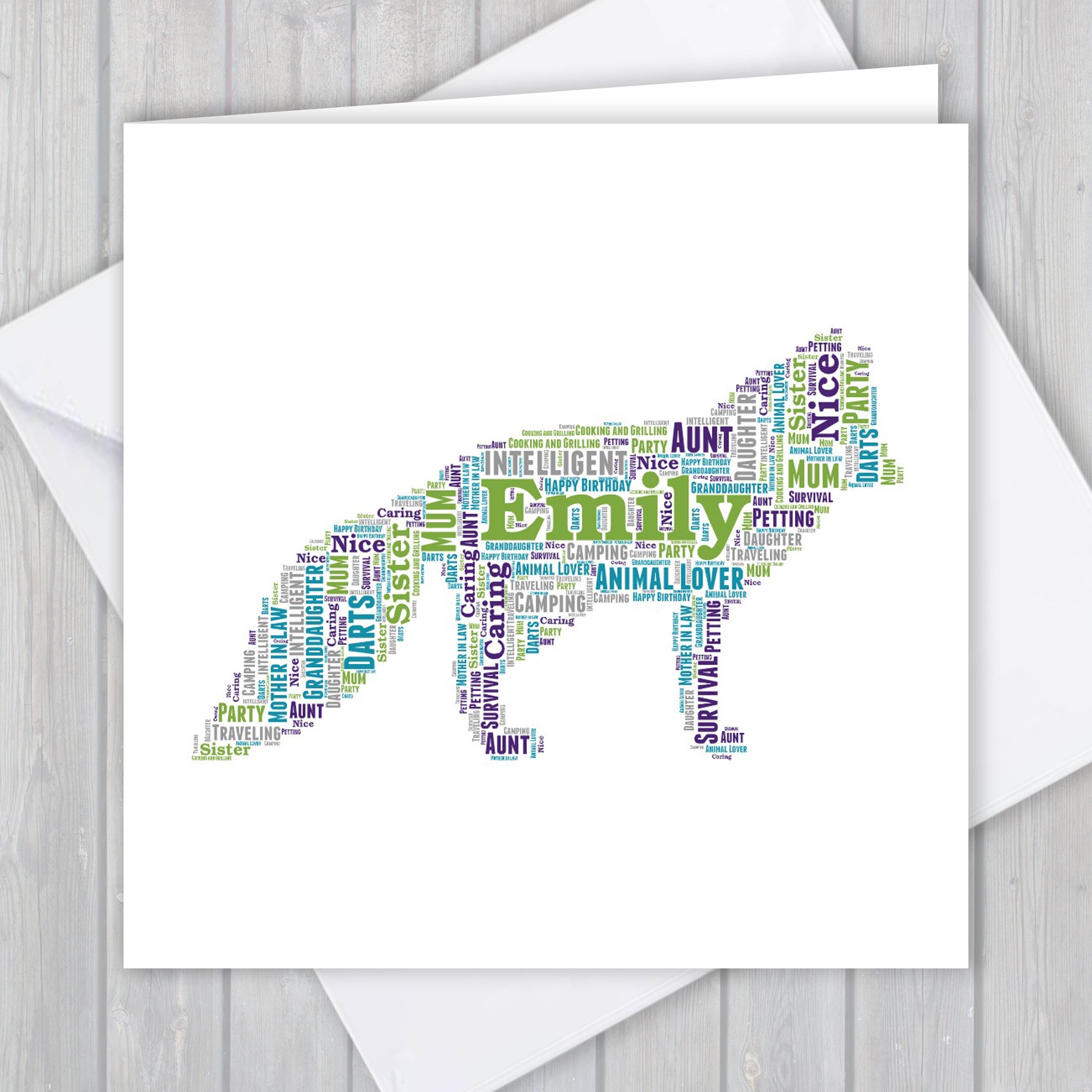 Personalized Arctic Fox Card: Unique Birthday Keepsake - Etsy