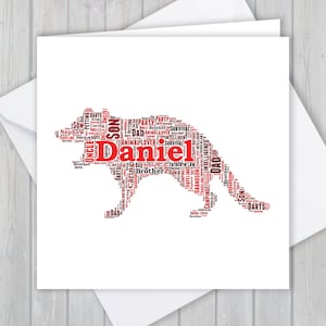 Diavolo della Tasmania personalizzato, biglietto di auguri di compleanno, anniversario o ricordo di ringraziamento / Moglie, Marito, Mamma, Papà, Figlio, Figlia, amico,