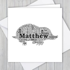 Topo personalizado, tarjeta de felicitación de cumpleaños, aniversario único o recuerdo de agradecimiento / Esposa, Esposo, Mamá, Papá, Hijo, Hija, amigo,