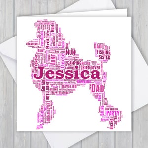 Caniche personnalisé, Français, carte de vœux d’anniversaire, souvenir de remerciement unique | Femme, Mari, Maman, Papa, Fils, Fille, ami, promeneur de chien