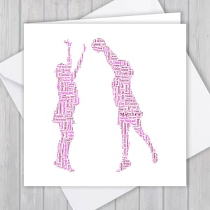 Arte de palavra de basquete de netball, cartão de agradecimento e parabéns, lembrança única, para ela, amiga, esposa, mãe, irmã, sobrinha