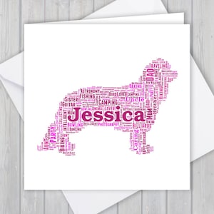Cavalier King Charles, personalizado, cartão de felicitações de aniversário, lembrança de agradecimento exclusiva | Esposa, marido, mãe, pai, filho, filha, passeador de cães