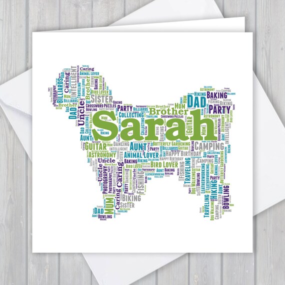Personalised Tibetan Terrier Birthday Greeting Card Unique - Etsy Personalised Tibetan Terrier Birthday Greeting Card Unique - Etsy