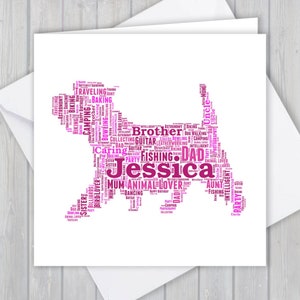 West Highland Terrier, personalizado, cartão de felicitações de aniversário, lembrança de agradecimento exclusiva | Esposa, marido, mãe, pai, filho, filha, passeador de cães