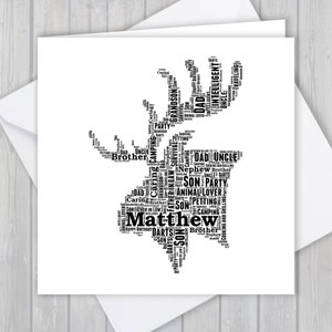 Alce personalizado, tarjeta de felicitación de cumpleaños, aniversario único o recuerdo de agradecimiento / Esposa, Esposo, Mamá, Papá, Hijo, Hija, amigo,