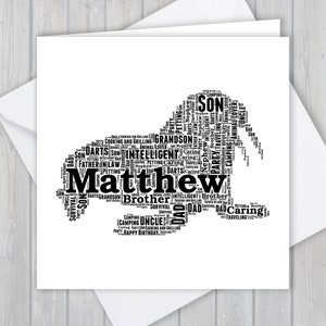 Personalised Walrus, Birthday greeting card, Unique anniversary or thank you keepsake | Wife, Husband, Mum, Dad, Son, Daughter, friend,