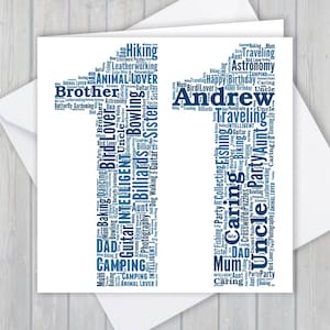 Tarjeta de felicitación de cumpleaños número 11 personalizada, regalo de recuerdo único de aniversario o jubilación para esposa, esposo, mamá, papá, hijo, hija, amigo,