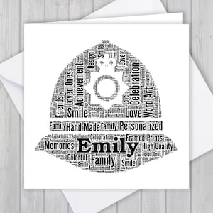 Biglietto di auguri personalizzato con poliziotto qualificato. Aggiungi le tue parole, ricordo unico per tuo figlio, fratello, marito, papà, zio, nipote