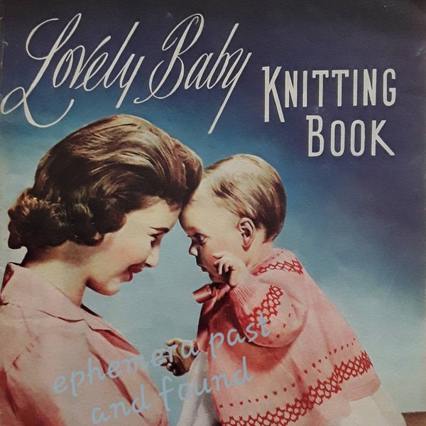 BABY KNITTING Book, PDF, 1950s Babies Knitwear, Cardigans/Pram Set/Romper/Bonnet/Gloves, Paris, Retro Baby Knits, 21 Pgs, Digital Download