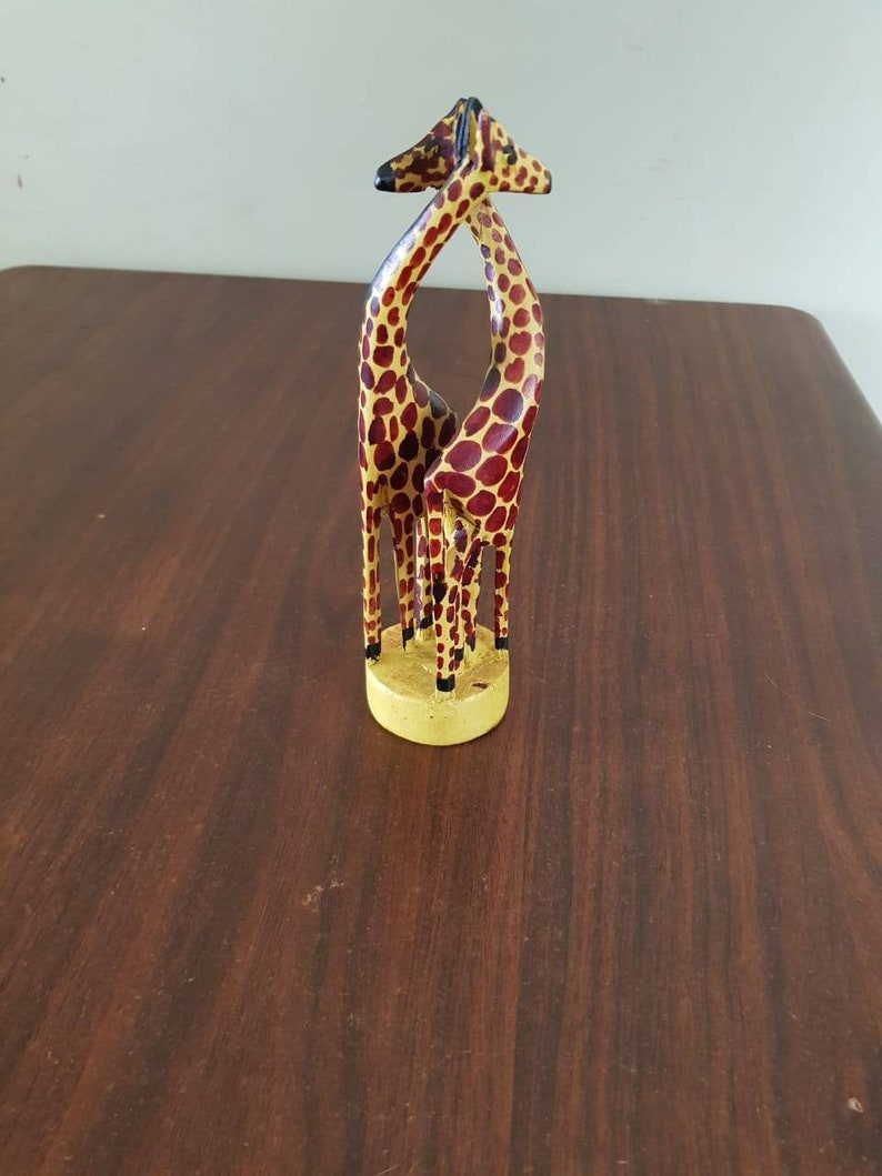 Wooden giraffe sculpture giraffe statue wood carved giraffe Etsy