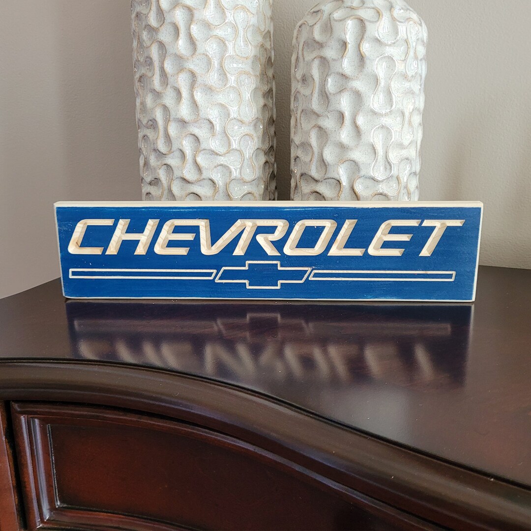 Chevrolet Engraved Wood Sign for Office or Gift 14x3.5 - Etsy