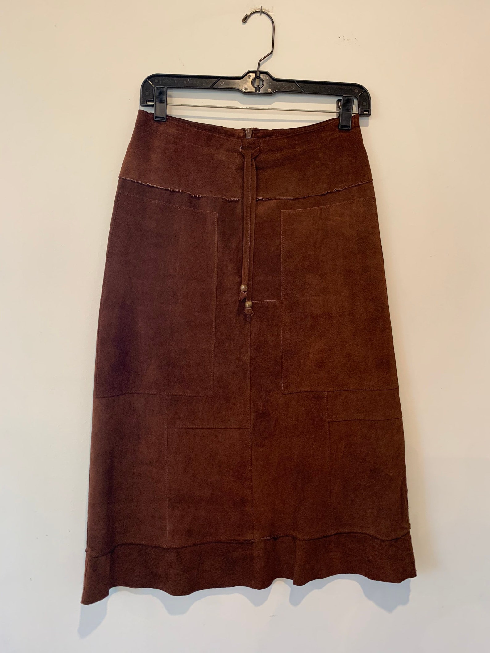 Brown Suede Skirt Etsy