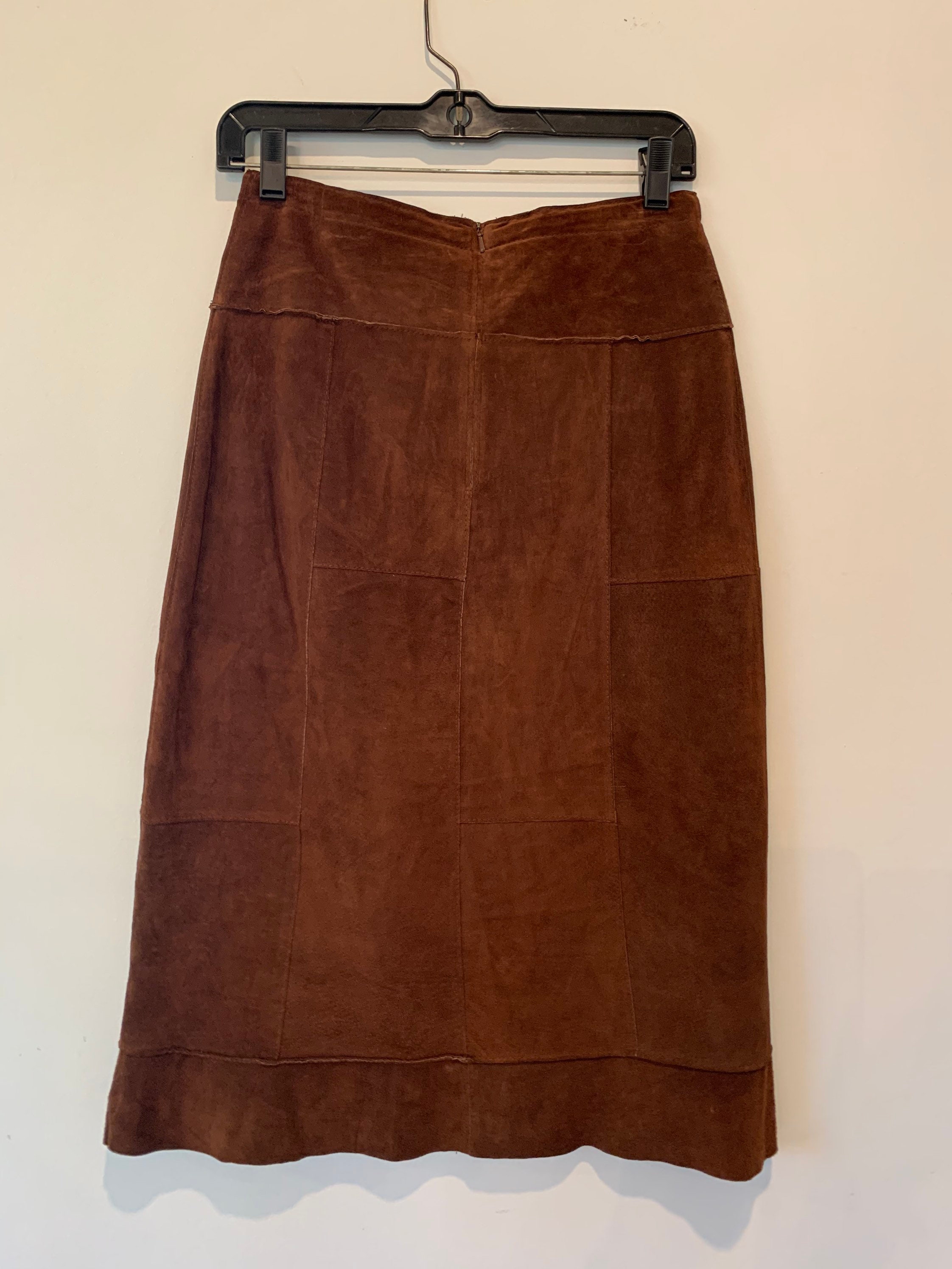 Brown Suede Skirt | Etsy