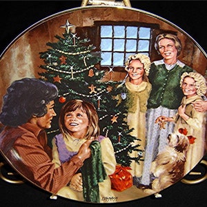 Little House on the Prairie Collection Plate, Family Christmas Vintage Plate