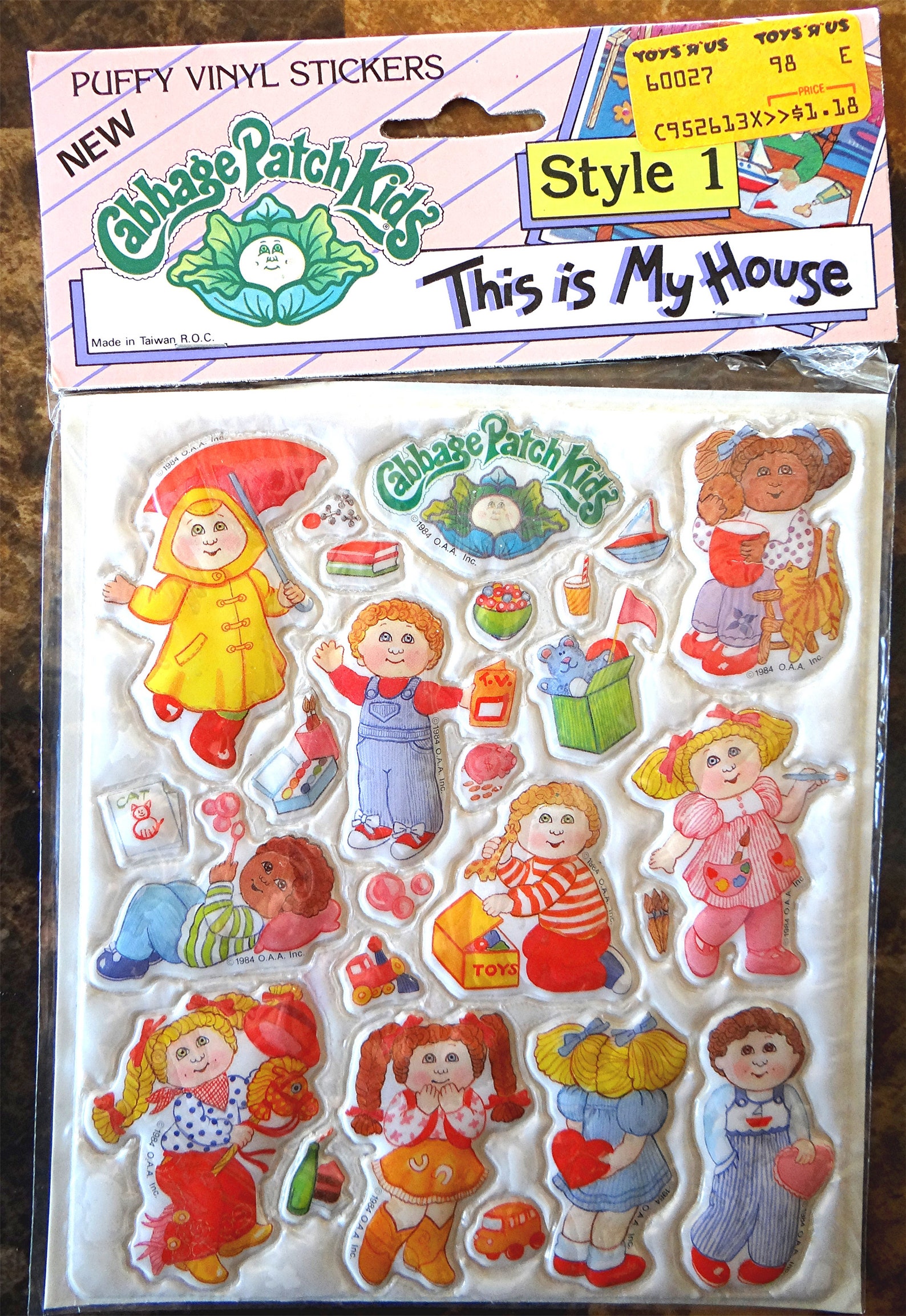 Cabbage Patch Kids Puffy Stickers Vintage from the 80's Etsy